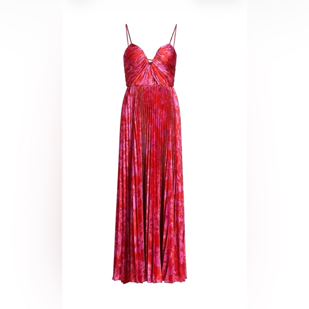 Suzette Abstract Satin Maxi Dres